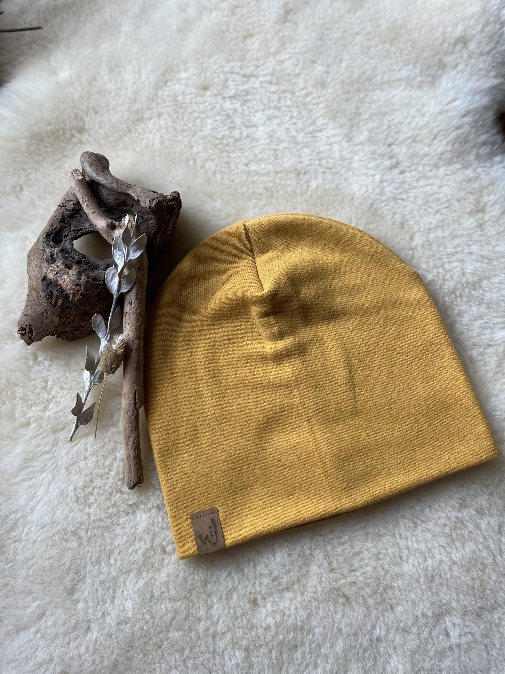 Kuschel Beanie I sonnengelb